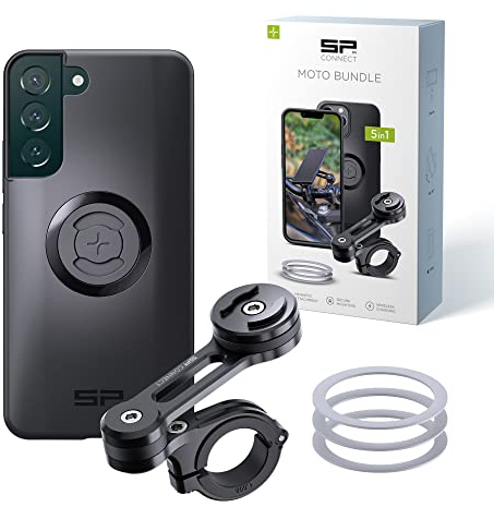 SP CONNECT Moto Bundle | SPC+ | kompatibel mit Samsung S22+ | Handyhalter für Motorrad Bike Moped Roller | Gadget Halterung für Navi