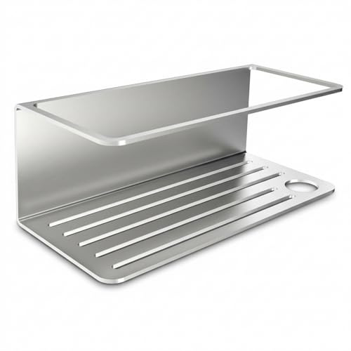 MM Steel Styles Duschablage ohne Bohren zum Hängen - Edelstahl Duschregal, Duschkorb - Einfache Montage mit Klebepad