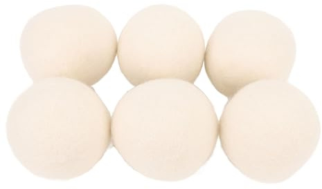 Wolle Trockner Bälle, 6Pcs Wolle Filz Trockner Bälle wiederverwendbar Weichspüler Bälle, beseitigt statische Elektrizität Wolle Bälle, Wäsche trocknen Bälle für empfindliche Haut