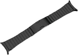Länkarmband passar for Samsung Galaxy Watch 7 Ultra 47 mm Inga luckor Armband i rostfritt stål passar for SAMSUNG Watch 7 Ultra 47 mm metallband for män(Black1(remove with bottom_For Galaxy 7 Ultra)