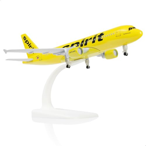 QIYUMOKE Airbus 320 Spirit (7,9 tum) Diecast Alloy Metal Flygplansmodeller, 1:200 Skala, Samlarmodell Flygplan Present