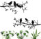 2 Pcs Metal Birds Wall Art Garden Decoration,Fence Rustic Decor Leaf Wall Decor or Balcony Garden Indoor Outdoor Decor