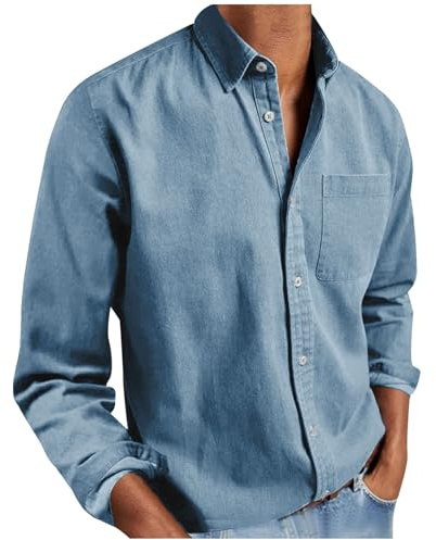 Generisch Hemd Herren Langarm Businesshemden Knitterfreies Stretchhemd Regular Fit Freizeithemden Bügelleichtes Unifarben Anzughemd