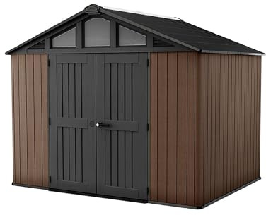 Keter - Abri de Jardin Stronghold 108 Marron - 7,7m - Abri résistant aux intempéries - 304 x 243 x 251 cm