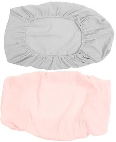 MOTHNUR Set 2 Pezzi Fodera Per Fasciatoio e Lenzuolo Per Fasciatoio Ragazzo Ragazza Cotone Traspirante Rimovibile Lavabile e Confortevole Per Cambio Pannolino Quotidiano