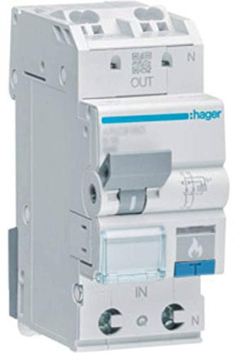Hager Disjoncteur Contre lincendie 1P+N 6kA C-10A 2M ARC960D 2 pôles 10 A 230 V 1 pc(s)