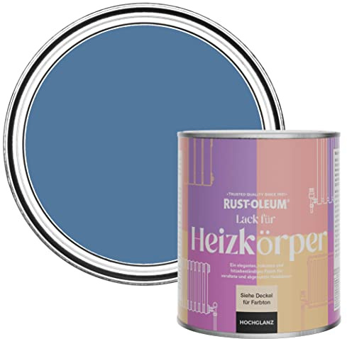 Rust-Oleum Blue Heat Resistant Radiator Paint in Gloss Finish - Blue Silk 750ml