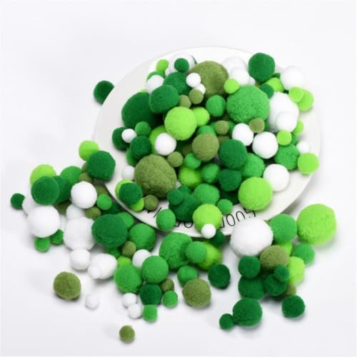 400 Stück 1–3 cm Mix Pompons Sortierte Größen Textilverzierung Bunt (11_) | Mini Pompons in sortierten Größen, Bastelmaterial für Handarbeit und Näharbeiten, zum Annähen, Kleben und Textilverzieren