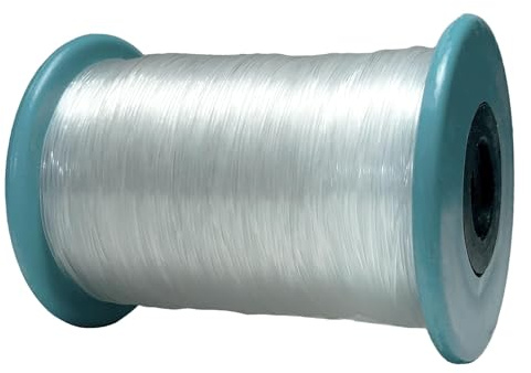 Transparent nylontråd (0,5 mm), fint plastrep, fiskelina, pärltråd för smyckestillverkning, armband, halsband och annat hantverk (transparent 1,0,5 mm)
