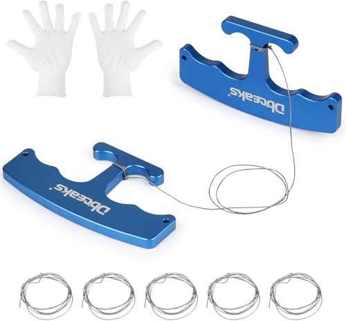DBREAKS Voiture Enlever Les Emblèmes, 2 Pièces Outil D'enlèvement De Logo, avec 5 Câbles PE de Rechange et Une Paire de Gants, Suppression des Logos sans Traces
