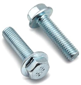 Nuts About Bolts M8 x 40mm Flanged Hexagon Head Bolts | Zinc Plated | Grade 8.8 High Tensile | DIN 6921 | Automotive, Machinery & Structural Fixings - Pack of 10