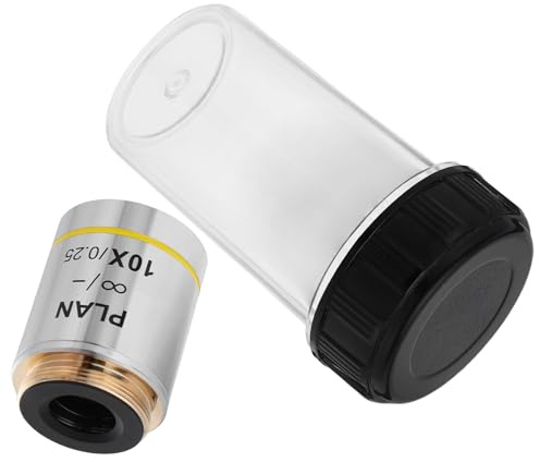 SHINEOFI Microscopio Biologico Obiettivo Lente Ad Alta Risoluzione Correzione Cromatica Per Immagini Precise Accessorio Di Ricambio Ottico Per Laboratorio Compatibile Configurazioni Standar