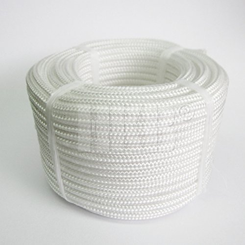 HKB® Polypropylen Seil, 20 m x 3 mm, Weiß, 16-Fach geflochten | Festmacher, Flechtleine, Tauwerk, Reepschnur, Artikelnr. 20089