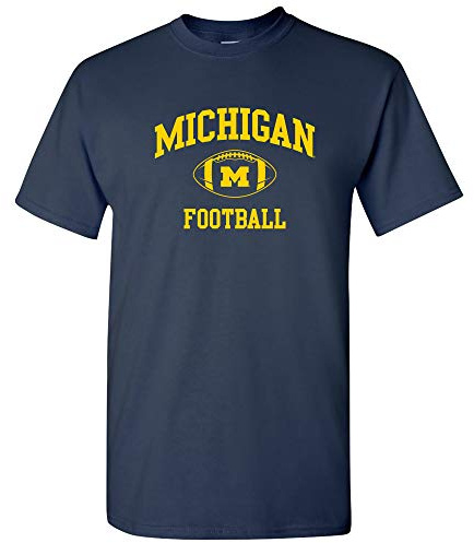NCAA Classic Football Arch, Team Color T-Shirt, College, Universität, Michigan Wolverines Navy, XX-Large
