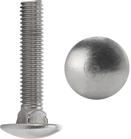 FASTON Flachrundschrauben Schlossschrauben M6x55 Edelstahl A2 V2A (10 Stück) mit Vierkantansatz DIN 603 Flachrundkopf Schrauben Schloßschrauben Vollgewinde