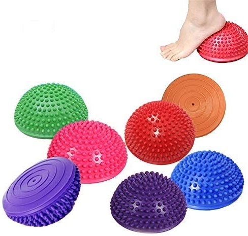 XXSLY 7PCS Durian Ball Massagematte, Balance Halbkugel, Tactile Massage Fußpolster, für Sport, Fußmassage Stabilitätstraining, Balancing Therapy