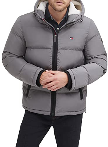 Tommy Hilfiger Herren Kapuzenjacke, Smoke Poly Tech, X-Large