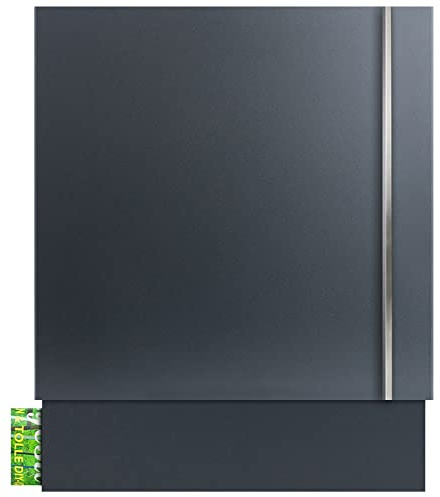 MOCAVI Box 610 Premium Briefkasten anthrazit mit Zeitungsfach (RAL 7016) extrem hochwertig, Zeitungsrolle, groß, Edelstahl-Griff, deutsche Markenqualität