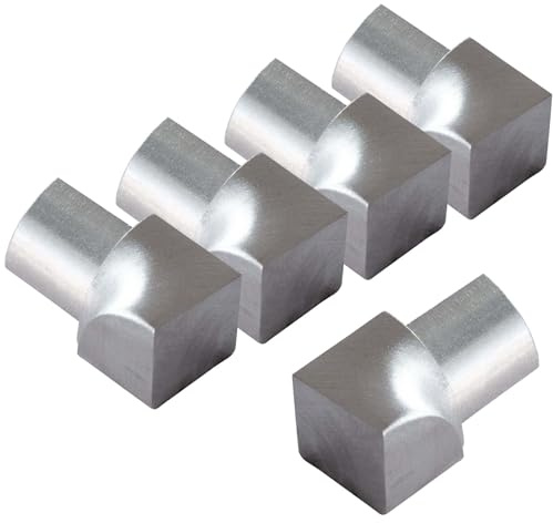 Dalsys 5x Coin Intérieur Profilé Quart de Rond 8mm Inox Brossé, Accessoire Carrelage