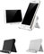 JCKD 2 Pcs Soporte de Plástico Plegable Ajustable de Sobremesa para Tablet PC de 6-11 Pulgadas,Compatible con iPhone Samsung xiaomi Android Soporte Universal para Todos los Smartphones(negro1/blanco1)