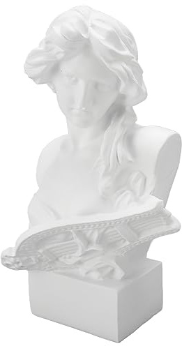 HERCHR Griechische Göttin-Statue, Weiße Skulptur, Griechische Statue Der Musikalischen Göttin, Büste, Griechische Mythologie, Skulptur, Skizze, Praxis, Ästhetik, Statuen