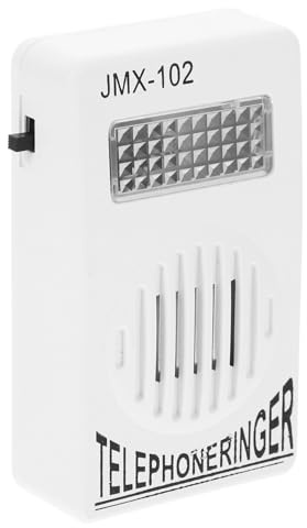 Homoyoyo Amplificateur Sonnerie Telephone Fixe Blanc en Pp, Volume Réglable, Léger, pour Ligne Fixe, Dispositif de Sonnerie Plus Forte