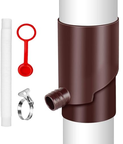 Rainwater Collection Kit Rain Catcher Barrel Diverter Kit Weatherproof Portable Rain Barrels to Collect Rainwater from Gutter for Car Washing, Irrigation