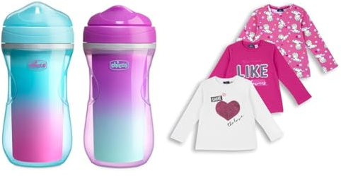Chicco Borraccia+T-shirt a maniche lunghe - Fucsia