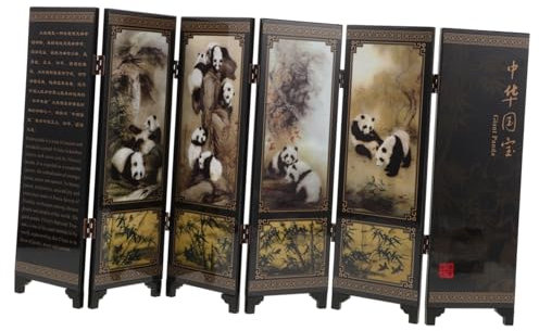 UPKOCH Panneau Décoratif Bois Massif Décoration De Bureau Plateau De Table Pliant Panneau Chinois Paravent Écran De Bureau Pliant