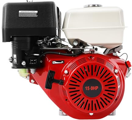Motore a benzina, 15 CV, 4 tempi, con sistema di raffreddamento ad aria, 3600 giri/min, motore industriale 9700 W, 420 CC, motore a fune, avviamento per pompe dell'acqua, tosaerba
