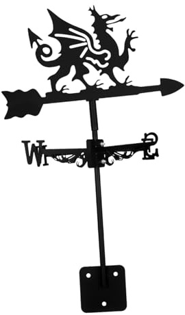 TOYANDONA Veleta De Dragón De Cuatro Patas Estilo Europeo para Terraza Jardín o Azotea Indicador De Dirección del Viento Veleta Decorativa De Metal