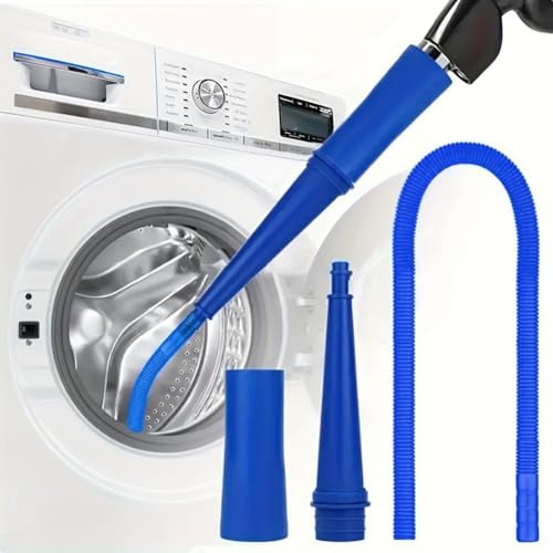 Tidevib Flexibles Trockner-Lüftungsreiniger-Set mit Bürste, Fusselentfernung, für die meisten Staubsauger, Blau
