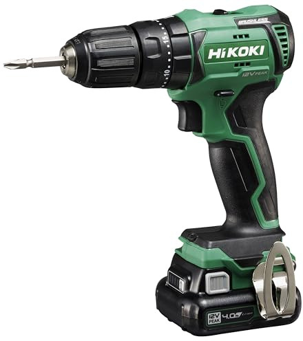 HiKOKI DV12DD Akku Schlagbohrschrauber, 12V, 38 Nm Brushless Motor, 2x 4,0 | Inklusive 2 Akkus, Ladegerät und HSC II Koffer, 10 mm Schnellspannbohrfutter, bürstenloser Motor, 2-Gang Getriebe