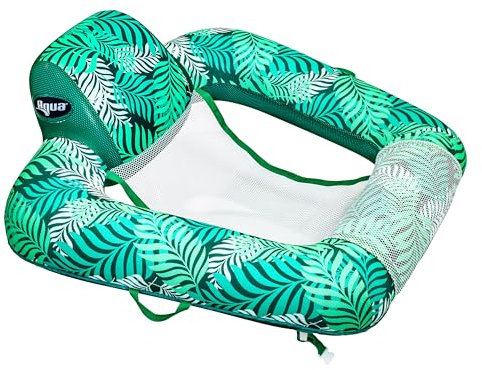 Aqua Zero Gravity Pool Chair Float – Inflatable, Heavy Duty Adult Pool Chair for Floating – Blue Teal