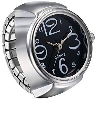JewelryWe un Pezzo Orologio da dito da uomo e donna con elastico rotondo al quarzo