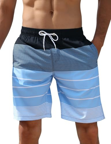 iCKER Mens Swim Shorts Swimming Trunks 3D Print Beach Shorts Boardshorts for Summer