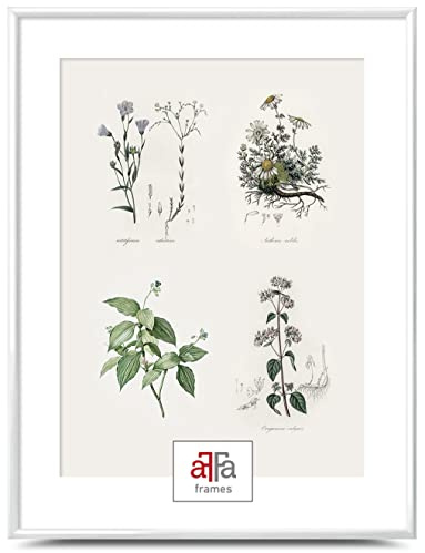 aFFa frames Plastik Bilderrahmen, photo frame, klassisches Design Geeignet für Bilder Poster Diplome bilderrahmen 70x100 cm Farbe Weiß