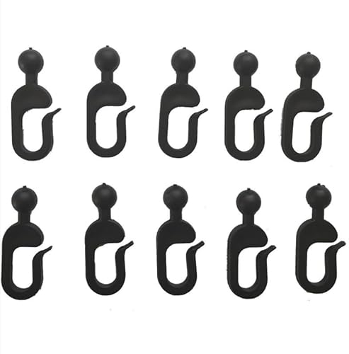 Koem Set 10 Anelli Scorrevoli Ganci di Ricambio Occhielli per Teli e Tende Zanzariere Laterali Gazebo da Giardino