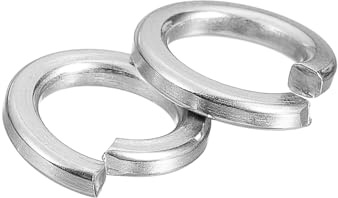 QUARKZMAN 60 Piezas Arandela de Seguridad, Arandela de Seguridad Dividida M8 de Acero Inoxidable 304 para Tornillos Tuercas Pernos, Plateado