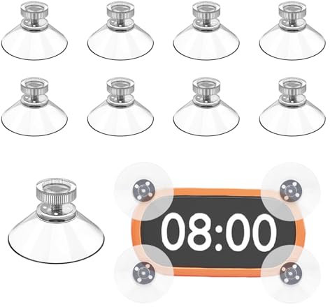8 Pezzi Ventose Versatili Trasparente con Filettatura, Ventose Trasparenti da 30 mm con Filettatura in PVC, Ventose Versatili per Appendi Decorazioni, Uso in Cucina e Su Superfici Lisce