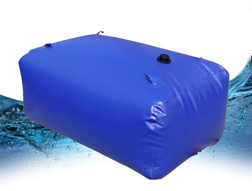 Réservoir d'eau, résistant au soleil, stockage de la vessie d'eau, adapté au stockage de l'eau en cas de catastrophe et de résistance à la sécheresse(blue,1.5 * 1 * 0.7m)