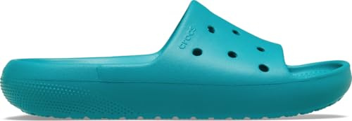 Crocs Classic Slide v2 Strandsandal unisex - vuxen, Turbo Teal, 39/40 EU