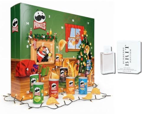 Pringles Chips Adventskalender 2025 Kinder – 24 Mini-Chips-Dosen, Chips Advent Kalender, Knusperdosen, Barbecue, Salt & Vinegar, für Mädchen, Jungen, Kind & Unisex, Weihnachtskalender