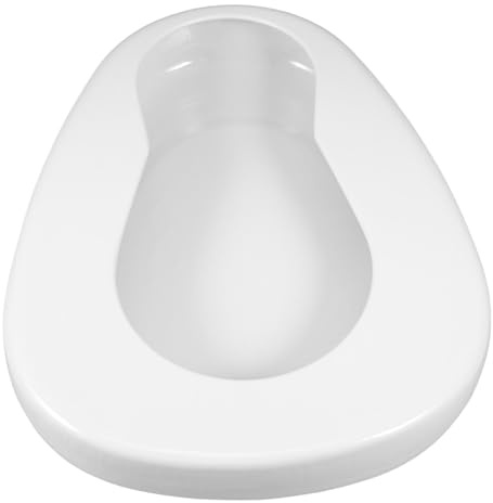 GALPADA Enamel Bedpan Portable Bedside Bed Pan for Elderly Patients and Seniors Nursing Use for Home Care and Travel