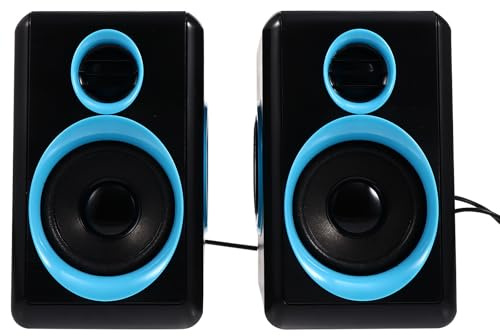 Gatuida Mini-Enceinte USB 2.0 pour Ordinateur de Bureau et Portable, Haut-Parleur Surround Compact Dc5v, Lot de 2 Mini Haut-parleurs Filaires Micro Ordinateur pour Audio PC