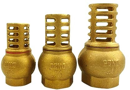 Clapet anti-retour 1pc 1/2 3/4 1 1-1/4 1-1/2 BSP filetage femelle en laiton clapet anti-retour crépine filtre clapet inférieur clapet de pied for pompe à huile à eau ( Color : 1pc , Size : 1 )