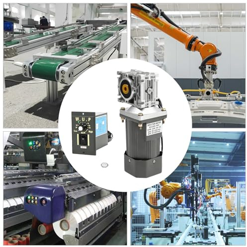 Hohe Drehmomente Einstellbarer Getriebemotoren AC 220V 120W 30K Schneckengetriebemotor Reduziergetriebe Elektrisches Motor Getriebemotor mit Regler