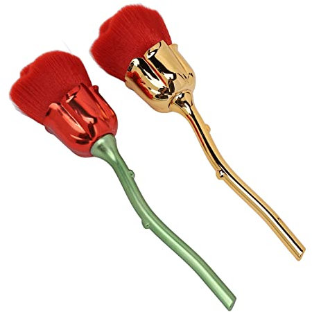 2pcs Nail Art Dust Powder Remover, Nail Arts Manicure Dust Cleaner Brush, Soft Concealer Facial Brush, Professional Nail Art Tool for Nail Trimming Cleaning Makeup Brush Tools
