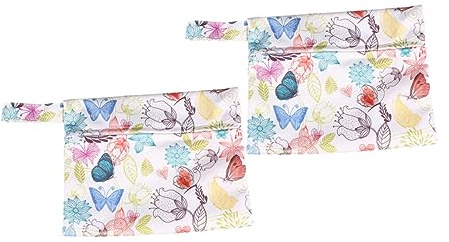 Vaguelly Bolsa Para Toallas Sanitarias 2 Piezas (14x18 Cm) Portátil y Compacta, Bolsa De Almacenamiento De Poliéster Cremallera Resistente Para Viaje, Uso Femenino y Organización Íntima Segura