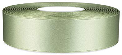 Salvia grönt satinband 2,5 cm 25 mm brett 25 yard födelsedagsfest/bröllopspresenter rosett scrapbooking dekor klänningsduk